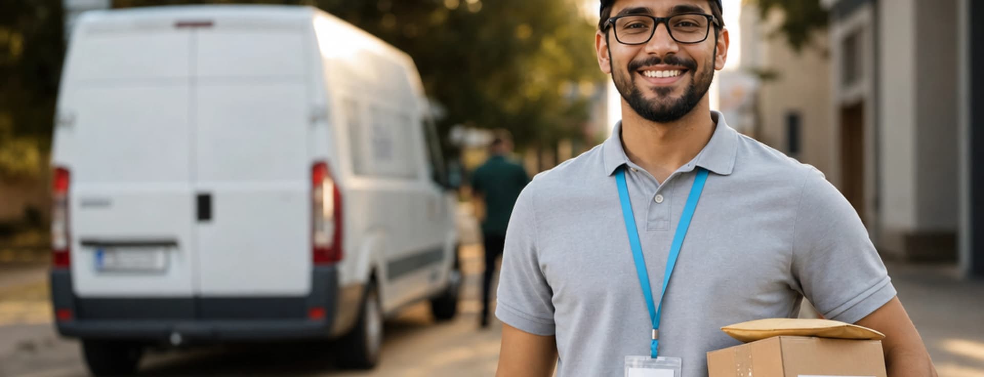 Repartidor MTOM listo para entregar paquetes